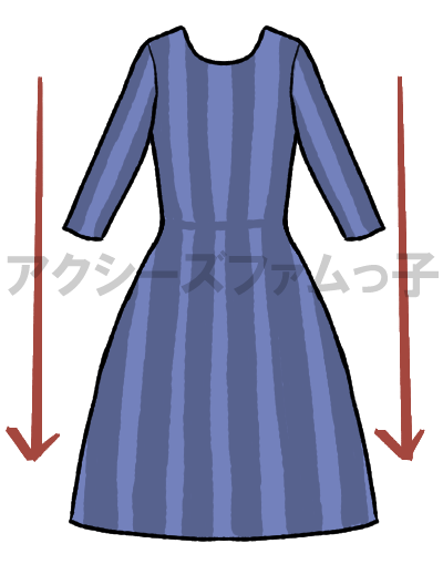 縦に流れるデザインのイメージ図
